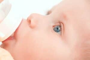 Baby with bottle