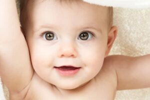 Baby smiling